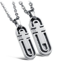 Dependable Performance Cross Titanium Necklace For Lovers