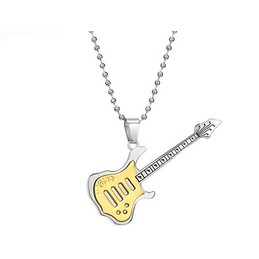 Excellent Quality Guitar Shape Titanium Necklace For Lovers 