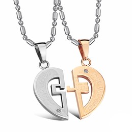 Reliable Reputation Sweetheart Titanium Necklace For Lovers 