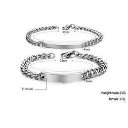 Easy to Use Fashion Titanium Bracelet For Lovers 