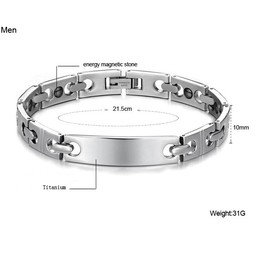 Stable Quality Antifatigue Titanium Bracelet For Lovers 