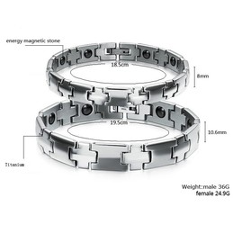 Easy to Use Health Titanium Bracelet For Lovers 