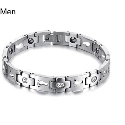 The Queen of Quality Titanium Bracelet For Lovers With Rhinestone