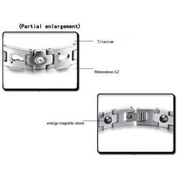 The Queen of Quality Titanium Bracelet For Lovers With Rhinestone