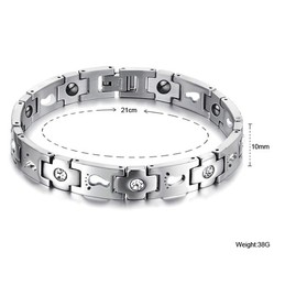 The Queen of Quality Titanium Bracelet For Lovers With Rhinestone