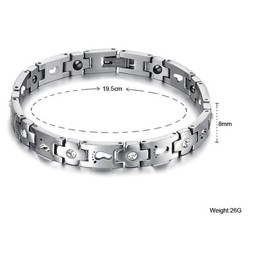The Queen of Quality Titanium Bracelet For Lovers With Rhinestone