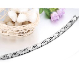 Superior Quality Health Titanium Bracelet For Lovers With Rhinestone