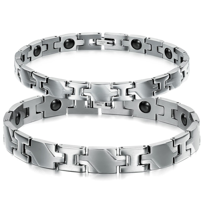 Excellent Quality Health Titanium Lodestone Bracelet For Lovers 