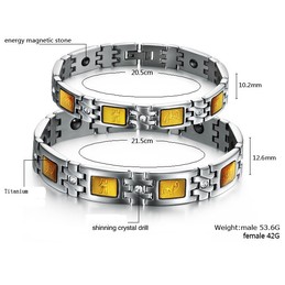 Reliable Quality Health Titanium Lodestone Bracelet For Lovers