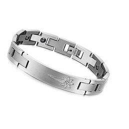 to Enjoy High Reputation at Home and Abroad Titanium Bracelet For Lovers With Diamond