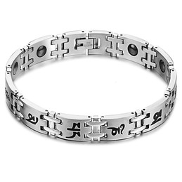 Stable Quality Male Titanium Lodestone Bracelet 