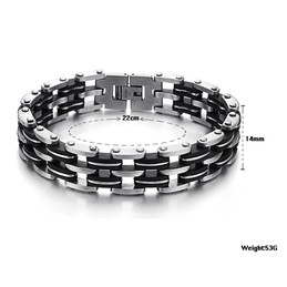 Quality and Quantity Assured Male Titanium Silicone Bracelet 