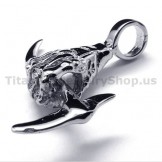 Pure Titanium Hand Bone Design Pendant with Hatchet - Free Chain 16458