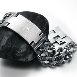 Easy to Use Male Cross Titanium Bracelet 