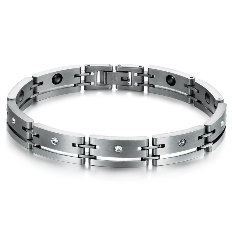 High Quality Male Titanium Lodestone Bracelet 