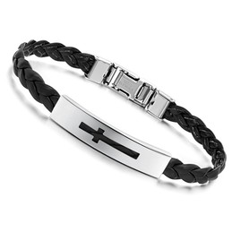 Stable Quality Female Cross Titanium PU Bangle 