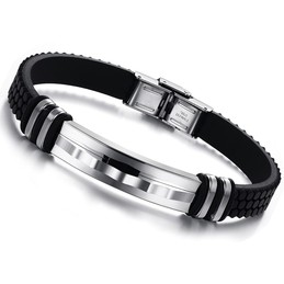 Excellent Quality Concise Titanium Silicone Bangle 