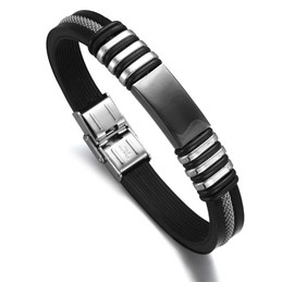 Superior Quality Male Titanium Silicone Bangle 