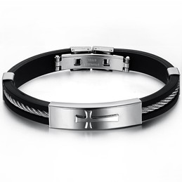 Excellent Quality Male Cross Titanium Bangle 