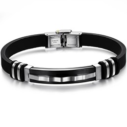 Complete in Specifications Titanium Silicone Bangle 
