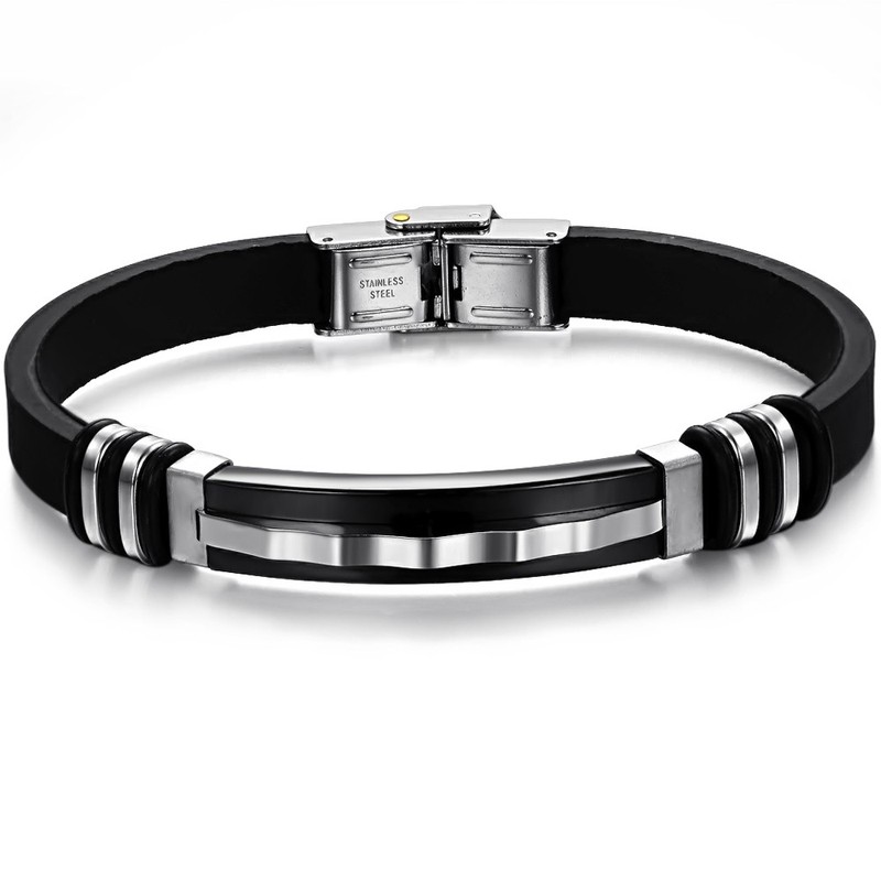 Complete in Specifications Titanium Silicone Bangle 