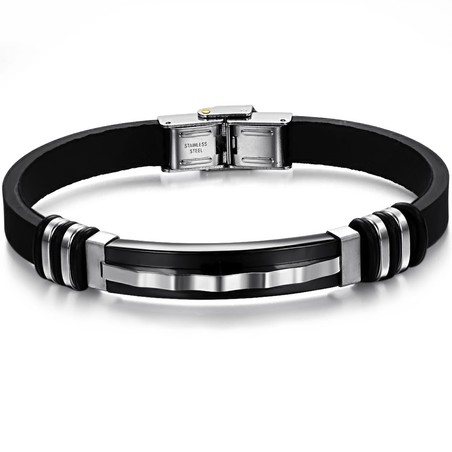 Complete in Specifications Titanium Silicone Bangle 