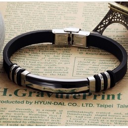 Complete in Specifications Titanium Silicone Bangle 