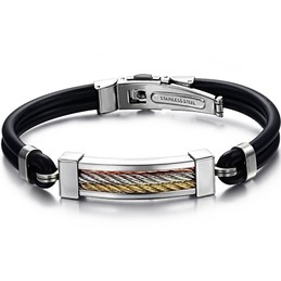 Easy to Use Titanium Silicone Bangle