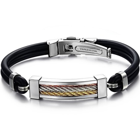 Easy to Use Titanium Silicone Bangle