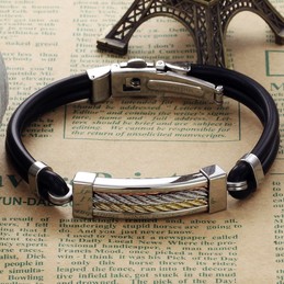 Easy to Use Titanium Silicone Bangle