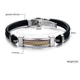 Easy to Use Titanium Silicone Bangle