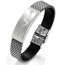 High Quality Male Viper Shape Titanium Bangle 