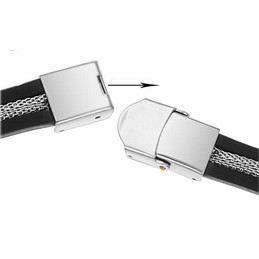 World-wide Renown Male Charm Titanium Silicone Bangle 