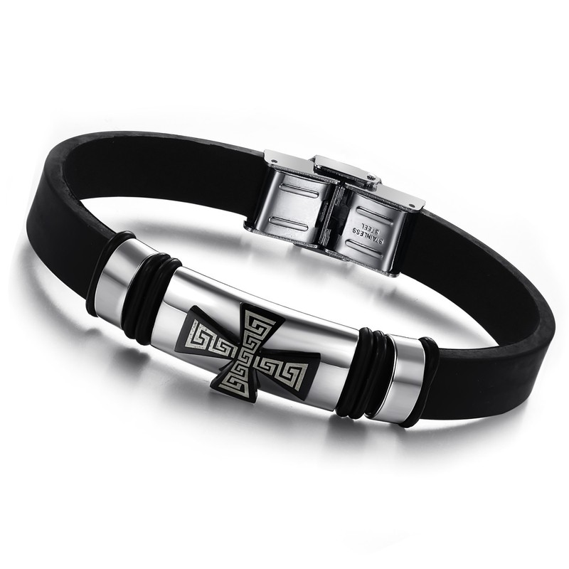 Excellent Quality Male Titanium Silicone Bangle 