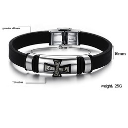 Excellent Quality Male Titanium Silicone Bangle 
