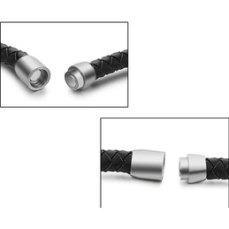 Reliable Reputation Round Shape Titanium Leather Bangle