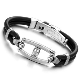 Wide Varieties Titanium Silicone Bangle 