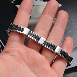 High Quality Male Titanium Silicone Bangle 