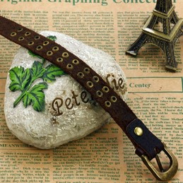 Reliable Quality Retro Titanium Leather Bangle