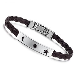 Durable in Use Titanium Leather Bangle