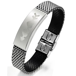 to Have a Long Story Titanium Leather Bangle 