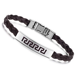 The King of Quantity Female Titanium Leather Bangle 