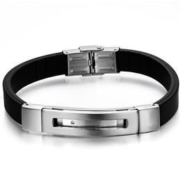 Excellent Quality Male Titanium Silicone Bangle 