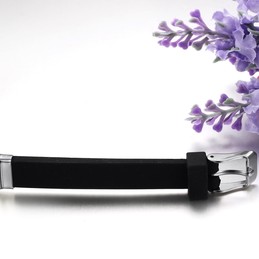 Wide Varieties Titanium Silicone Bangle 