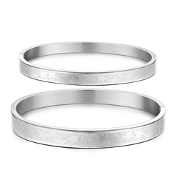 Easy to Use Star Shape Titanium Bangle For Lovers 