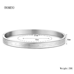 Easy to Use Star Shape Titanium Bangle For Lovers 