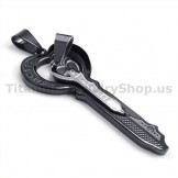 Black Titanium Lovers Key Pendants-Free Chains 19123