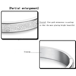 Stable Quality Scrub Titanium Bangle For Lovers 
