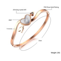 High Quality Female Sweetheart Titanium Bangle