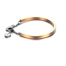 Reliable Quality Female Lock Shape Titanium Bangle 